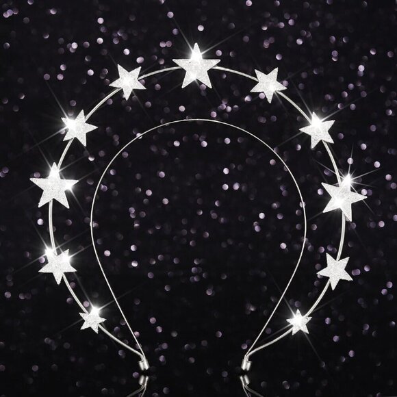 Star Headband Alloy Rhinestone Crown Costume Hair Accessories for Women main image 5